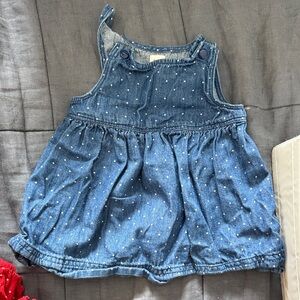 GAP Blue Denim Dress with White Dots